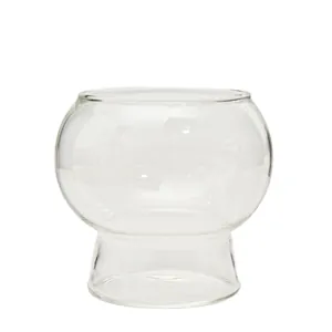 Creative ins style handmade clear glass ice cream cup for serving desserts and salads
