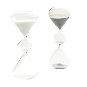 Reloj de arena artístico de vidrio de tres niveles para decoración del hogar nórdico