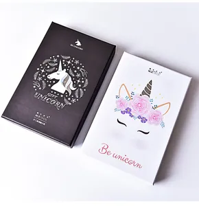 Unicorn themed handmade glass dip pen gift box set with elegant floral designs