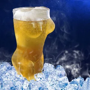 Kreatives Bierglas in Nackter Frauen Körperform Künstlerisches Borosilikatglas Cocktailbecher Hitzebeständiges Trinkglas