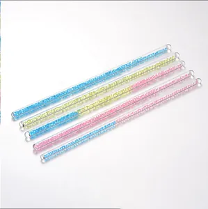 Mélangeurs en verre avec perles de cristal colorées pour café, thé et jus de fruits
