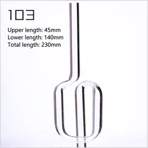 Einzigartiger künstlerisch gebogener Glasstrohhalm transparent mit 230mm Gesamtlänge