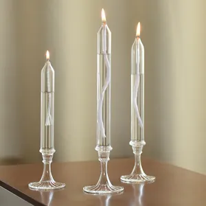 Juego de tres elegantes lámparas de aceite de vidrio de estilo europeo para hogar