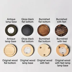 Various wooden and black circular bases for micro landscape preserved flower glass domes