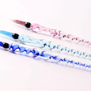 Handmade Spiral Glass Dip Pen High Borosilicate Glass Writing Pen with Ink-Storing Nib for Calligraphy Art Stationery Gift