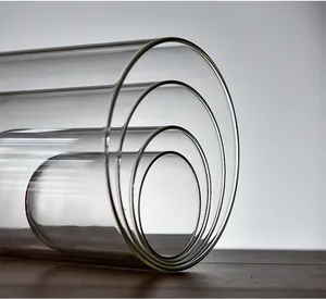 Nested clear glass cylinders detail for micro-landscape display covers