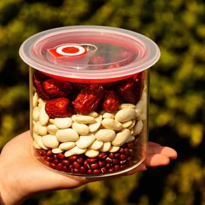High Borosilicate Glass Airtight Jar Transparent Food Storage Container With Lid For Kitchen Tea Candy Beans Storage