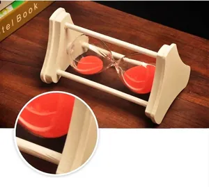Modern Wood Frame Glass Hourglass Timer Decorative Sand Clock For Home Office Desk Ornament Christmas Birthday Gift Universal