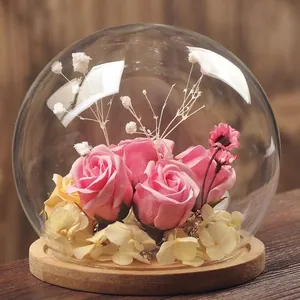 European DIY Creative Transparent Spherical Glass Display Cloche Landscape Cover Only Without Decoration Home Wedding Decor