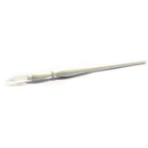 Elegant white glass dip pen with spiral tip for calligraphy and creative writing gifts.