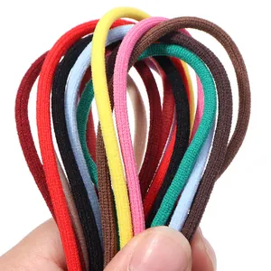 Detailed close-up view of vibrant colorful elastic cords, ideal for DIY crafts and handmade accessories.
