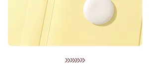 Close-up of a white snap button on a yellow EVA waterproof raincoat fabric detail