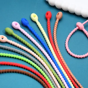 Silicone Cable Ties Colorful Adjustable Reusable Straps For Cord Management DIY Accessory Pendants Glow In The Dark