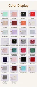 Colorful jewelry pouches in PU, velvet, and lychee textures for premium packaging