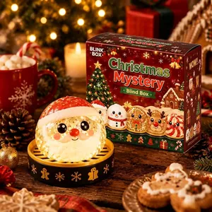 Jouet anti-stress squishy Père Noël de Noël festif avec coffret cadeau Mystery Blind Box