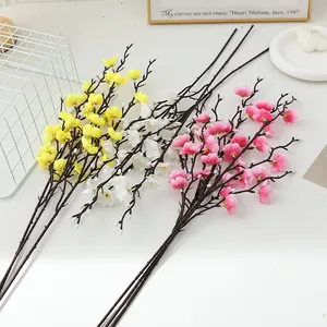 Artificial plum blossom branches for home living room decor, wedding arrangement and photography props.