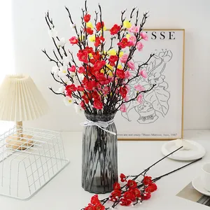 Artificial plum blossom branches simulation flowers for home living room vase decor aesthetic