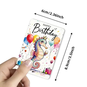 Cute cartoon animal birthday greeting card set for party decoration and lovely friend gift
