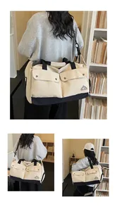 Große Kapazität Segeltuch Reisegepäck Tasche für Herren Outdoor Fitness Umhängetasche