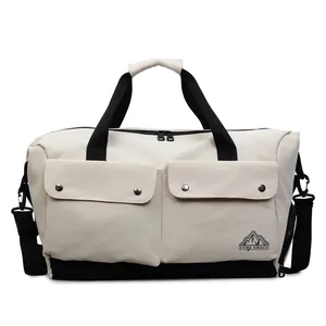 Grosse Kapazitaet Reise Sporttasche fuer Herren Fitness Handtasche Umhaengetasche Canvas.
