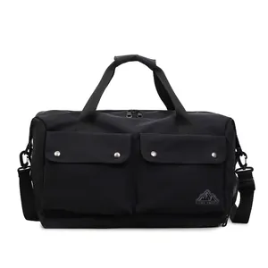 Große Kapazität Herren Reise Tasche Sport Outdoor Fitness Schulter Tasche schwarz langlebig