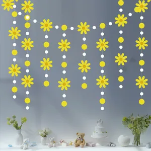 4m daisy circle garland ins style party hanging decoration wall backdrop background