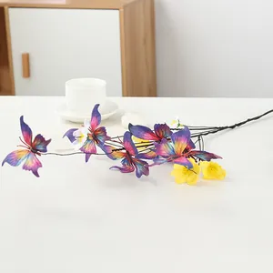 Künstlicher Schmetterlingsblumen Zweig, Deko Blumenstrauß für Zuhause und Fotografie.