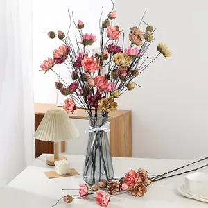 Künstlicher Seidenblumenstrauß Trockenzweig Blumengesteck für Heimhochzeit Dekor Detail