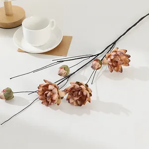 Kunstvoller getrockneter Lotusblumen Zweig Detailansicht für Hochzeit Heimdeko Blumen