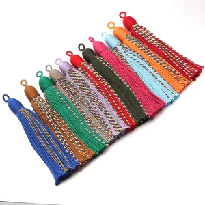 Colorful decorative tassel fringe for curtain and home decor, multiple vibrant colors available.