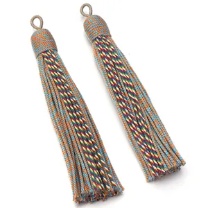 Decorative colorful textile tassel pendant for curtain, home decoration and craft hanging use.