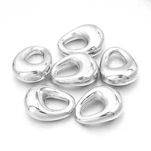 Perles en vrac en forme de goutte argentées pour colliers bracelets bijoux accessoires faits main