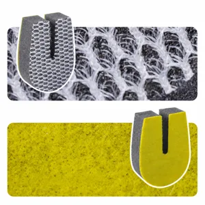 U-shaped double-sided sponge cleaning brush for kitchen sink gaps and dish washing