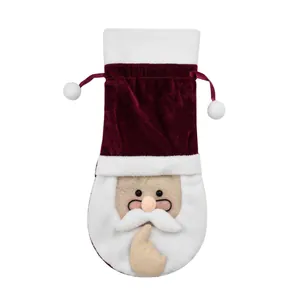 Natale Babbo Natale peluche copri bottiglia di vino rosso decorazione festa borsa