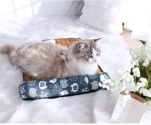 Tappetino rinfrescante estivo in rattan per animali cuscino traspirante per cani e gatti