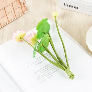 Artificial Lotus Flower Simulation Green Plant Tableware Restaurant Decoration