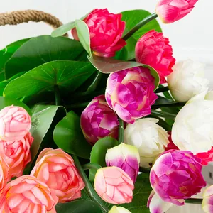 Artificial lotus flower detail shot, perfect for home decor, hotel ornaments and photography props.