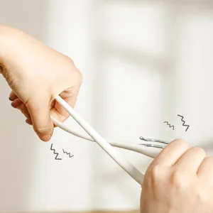 White plastic clothes hanger flexible durable anti-slip home daily storage organization