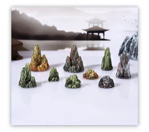 Diverse Miniatur-Steingarten-Modelle für traditionelle chinesische Bonsai-Landschaften.