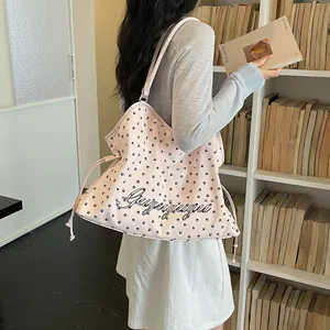Sac cabas épaule grand format rose motif empreinte patte sac à main décontracté été femme