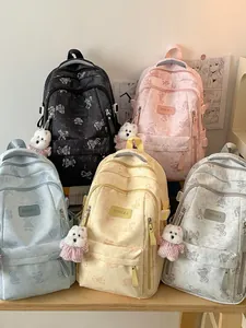Cute sweet style student backpack large capacity school bag multi-color casual bag