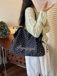Sac à épaule grand capacité femme été cabas décontracté avec motif d'empreinte de patte.