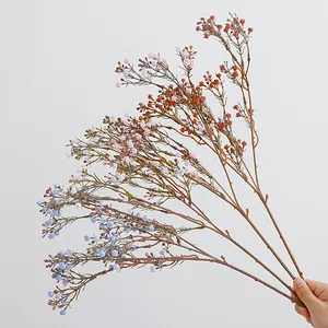 Kunstblumen Schleierkraut Wachsblume Zweige Künstliche Blumen Deko für Zuhause Hochzeit