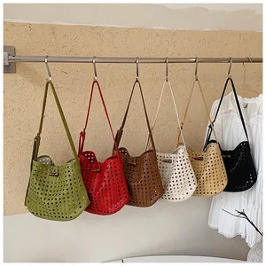 Stijlvolle geweven dames schoudertas emmertas, trendy casual crossbody handtas chic.