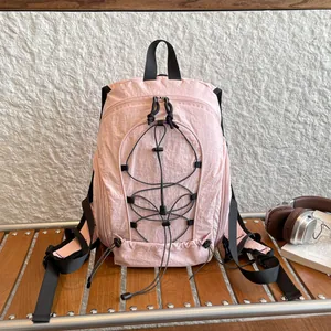 Koreanischer Stil Einfarbig Lässig Segeltuch Rucksack Leicht Minimalistisch Pendeln Wandern Bergsteigen Reise Tagesrucksack Für Damen