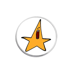 Divertido broche de estrella gritando esmalte