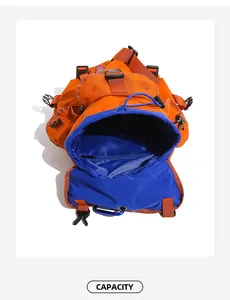 Outdoor großer Kapazität Rucksack Reise Schultertasche mit vielen Fächern orange blau