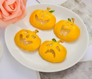 Cute Halloween pumpkin brooch set enamel alloy spooky face jewelry accessories for women kids