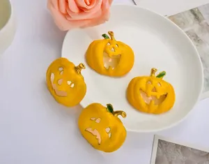 Halloween pumpkin enamel brooch set, cute metal badge jewelry for holiday party dress up.