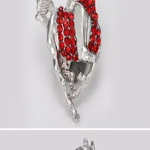 Zodiac horse brooch rhinestone alloy fashion clothing decoration accessory gift for women